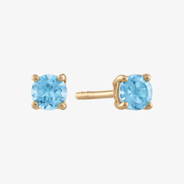 Blue Topaz Stud Earrings