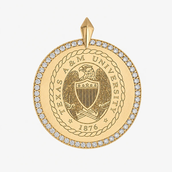 Texas A&M Diamond Florentine Pendant