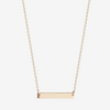 Custom Horizontal Bar Necklace in Cavan Gold and 14K Gold