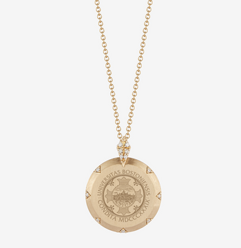 Boston University Gold Diamond Necklace