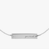 Notre Dame Go Irish Horizontal Necklace Sterling Silver Close Up