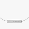 Pittsburgh University Horizontal Necklace Sterling Silver Close Up