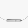 TCU Horizontal Necklace Sterling Silver Close Up