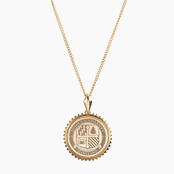 Gold Loyola of Maryland Sunburst Necklace