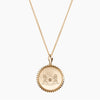 Gold Phi Mu Sunburst Crest Necklace
