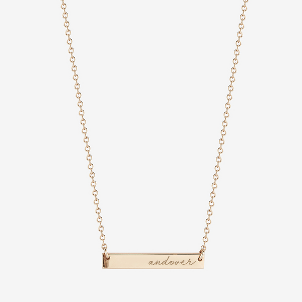 Phillips Academy Andover Horizontal Bar Necklace
