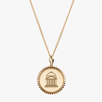 Gold SMU Sunburst Crest Necklace