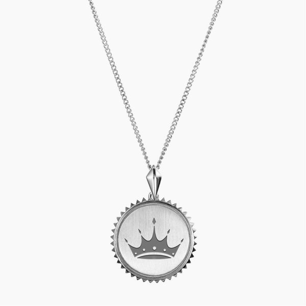 Sterling Silver Zeta Tau Alpha Sunburst Crown Necklace