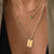 Alabama A&M Rectangle Necklace on figure