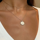 Notre Dame 7-Point Diamond Necklace on figure