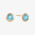 Blue Topaz Bezel Studs
