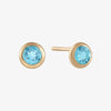 Blue Topaz Bezel Studs