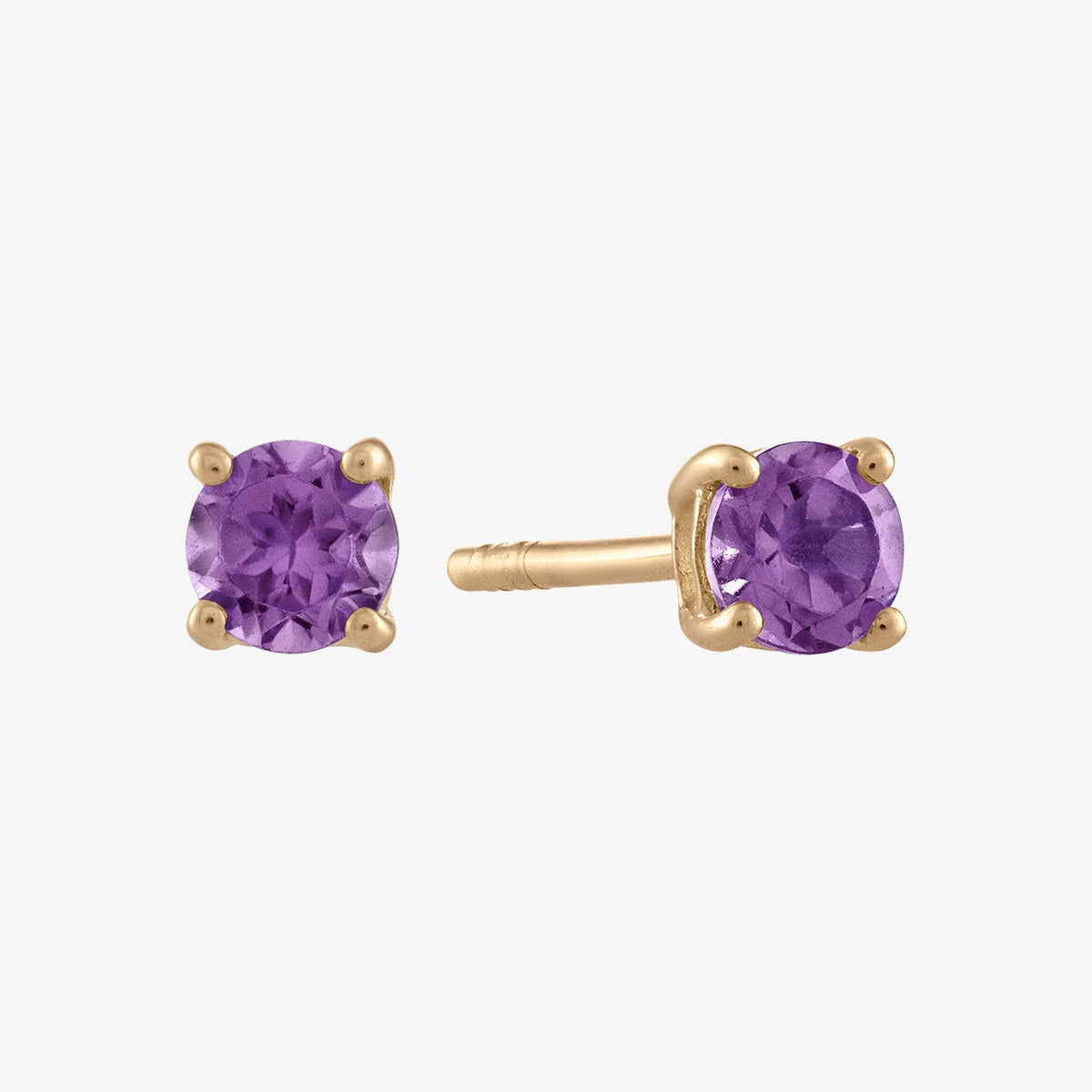 Amethyst Stud Earrings