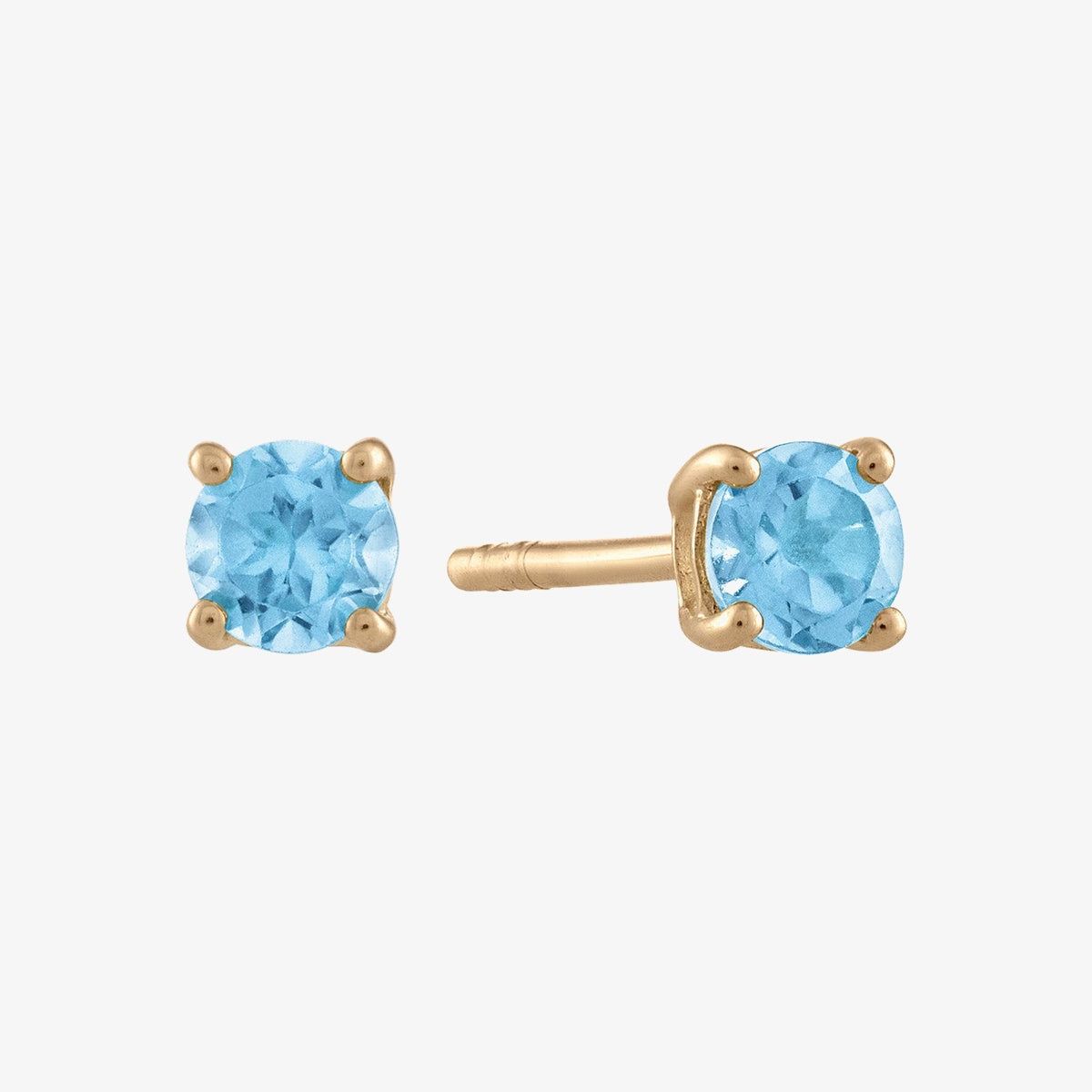 Blue Topaz Stud Earrings
