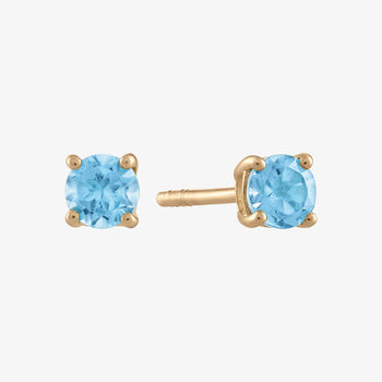 Blue Topaz Stud Earrings