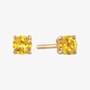 Yellow Citrine Stud Earrings