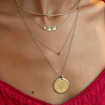 FSU Florentine Pendant on figure