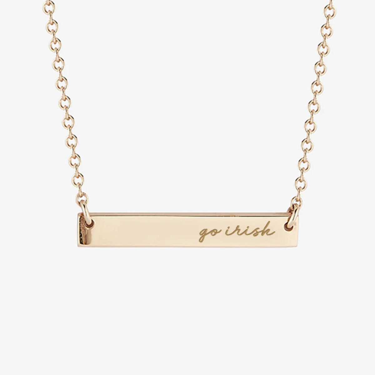 Notre Dame Go Irish Horizontal Bar Necklace