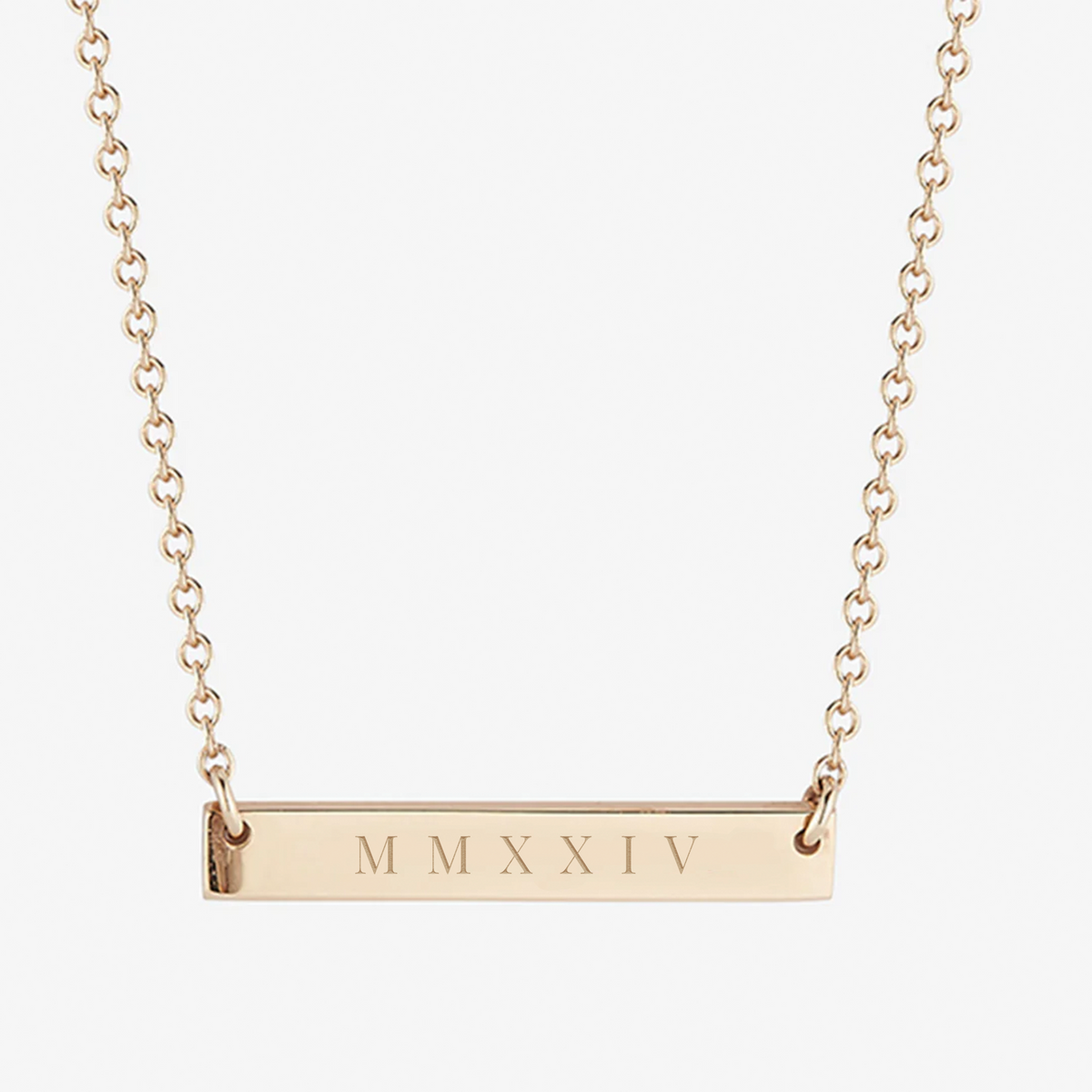 MMXXIV 2024 Horizontal Bar Necklace