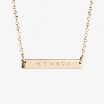 MMXXVI 2026 Horizontal Bar Necklace