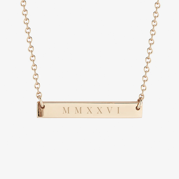 MMXXVI 2026 Horizontal Bar Necklace