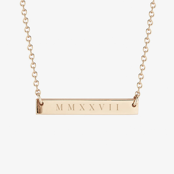 MMXXVII 2027 Horizontal Bar Necklace