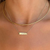 Kentucky Go Big Blue Horizontal Bar Necklace on figure