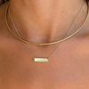 Kentucky Go Big Blue Horizontal Bar Necklace on figure
