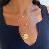 Notre Dame Florentine Pendant on figure