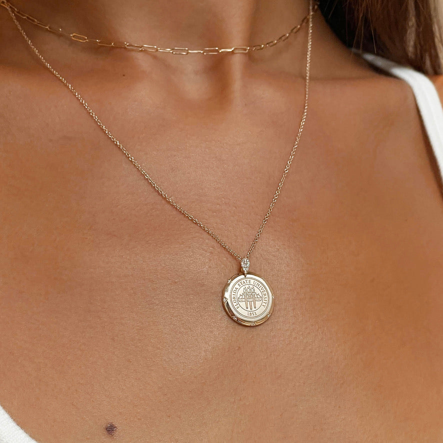 FSU 7-Point Diamond Necklace on figure