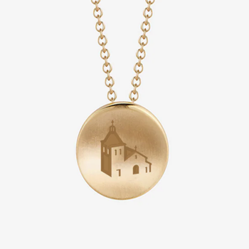 Santa Clara Mission Church Necklace