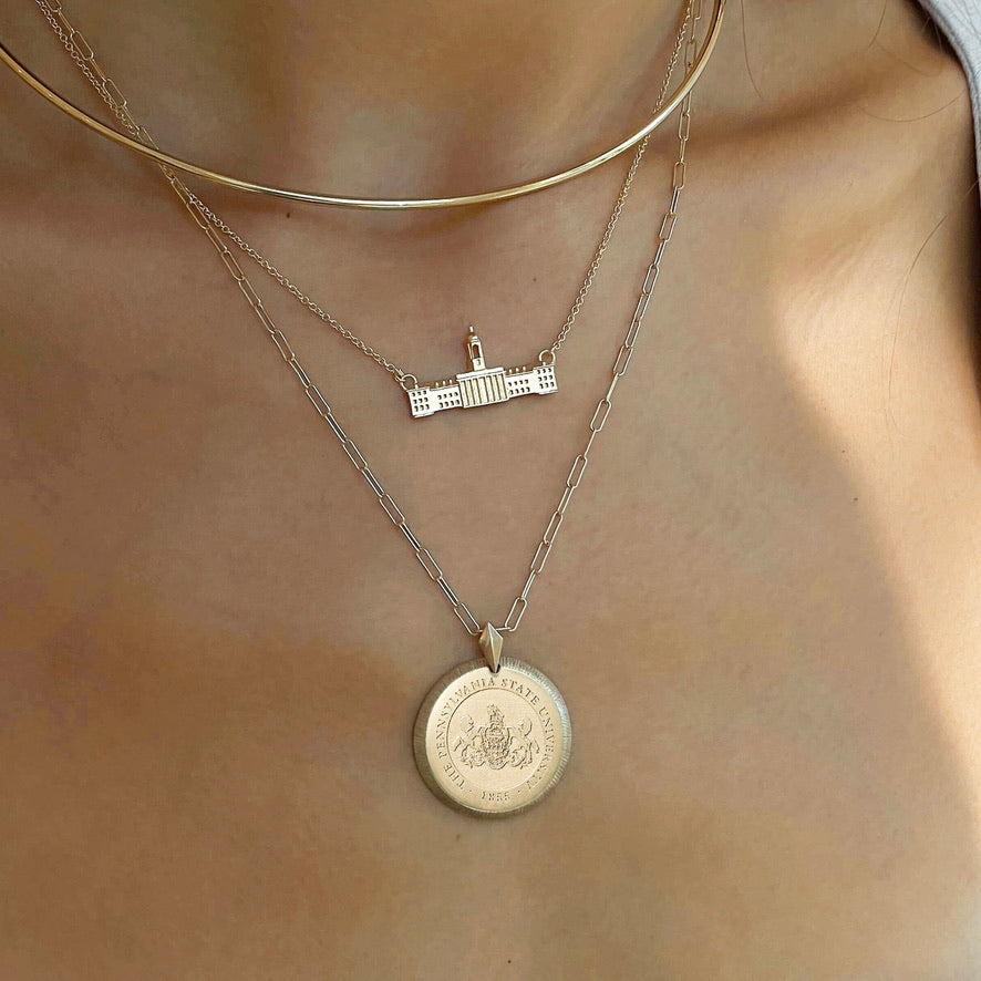 Penn State Florentine Pendant on figure