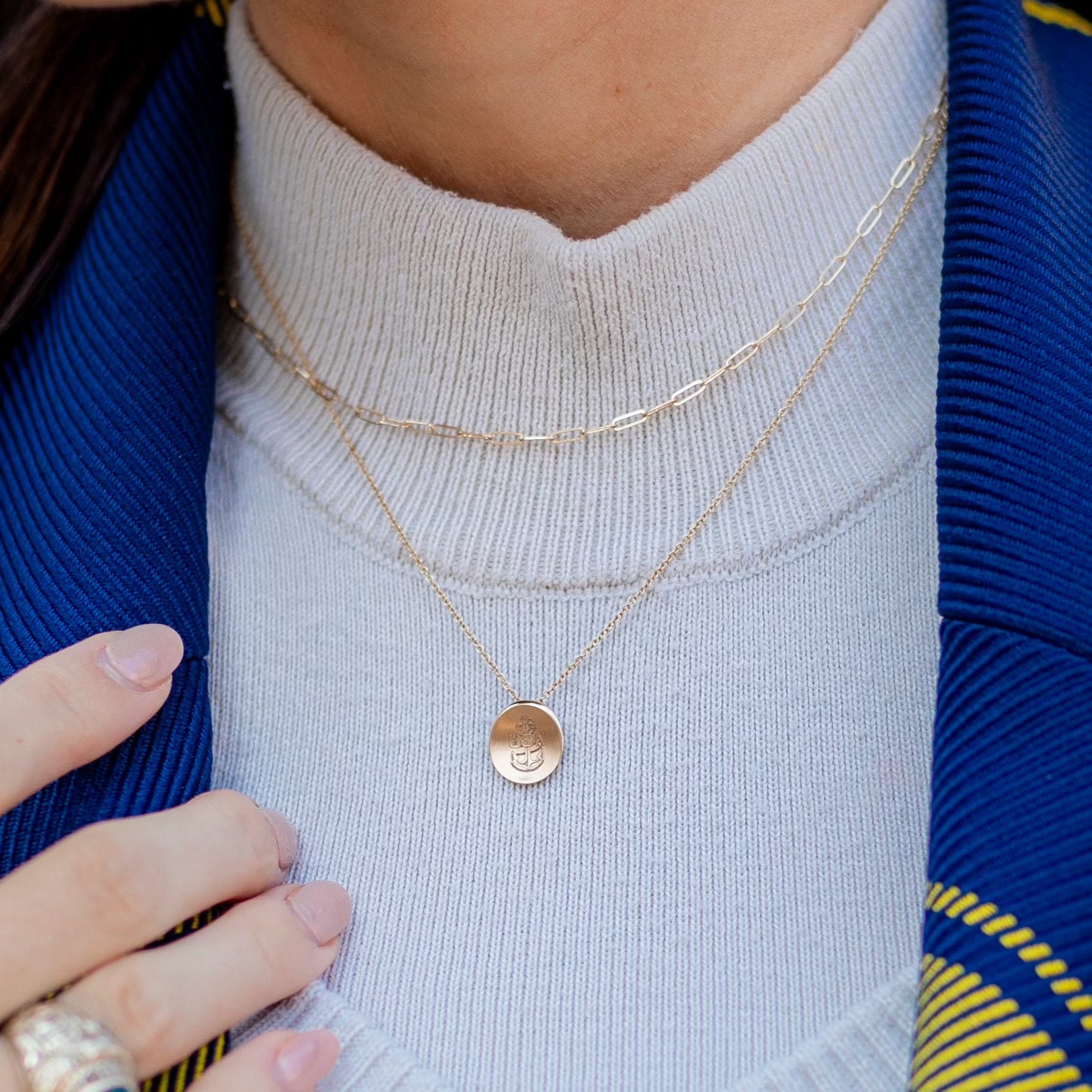 Navy Chief Insignia Necklace