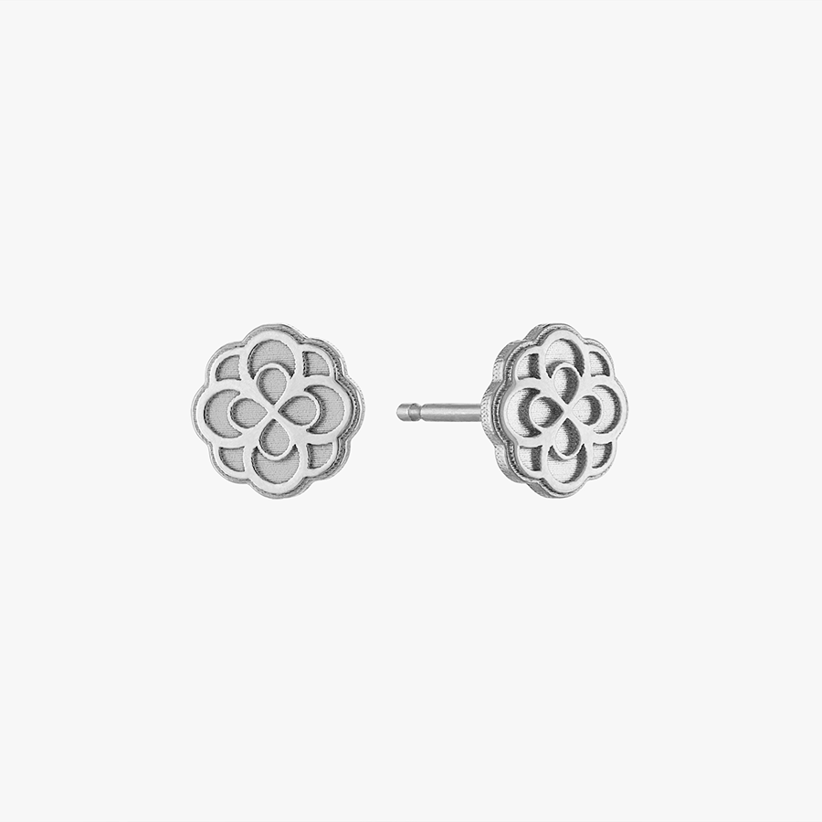 Alpha Omicron Pi Rose Stud Earrings