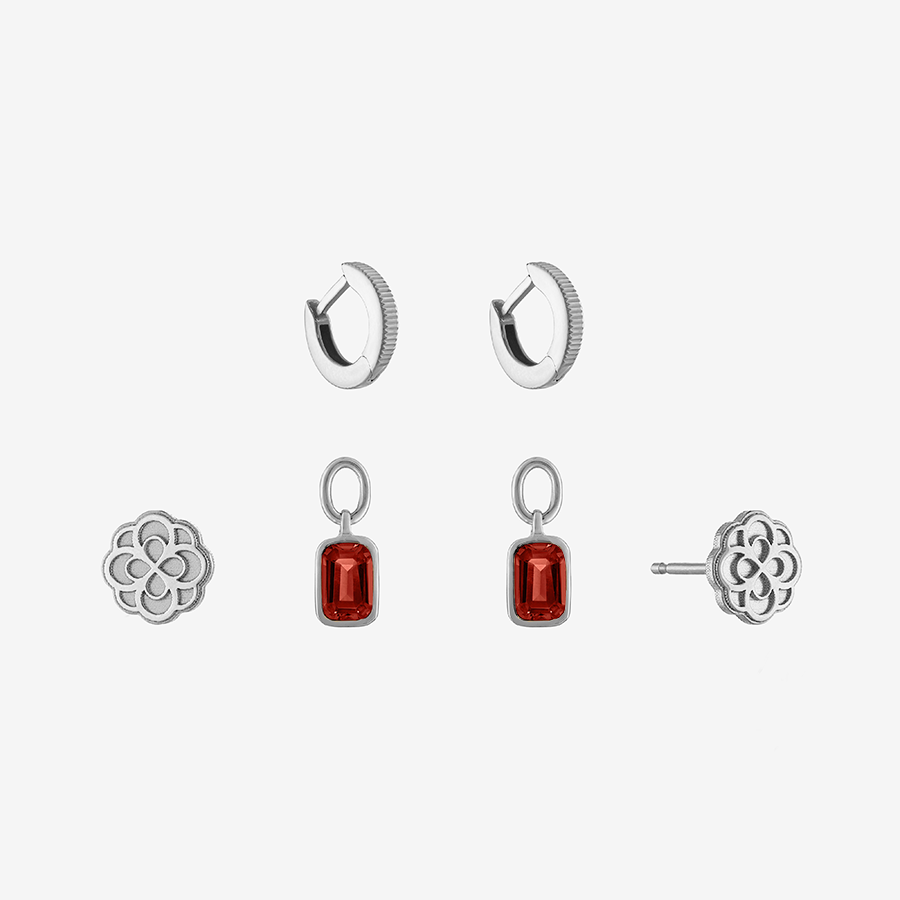 Alpha Omicron Pi Rose Florentine Earring Bundle