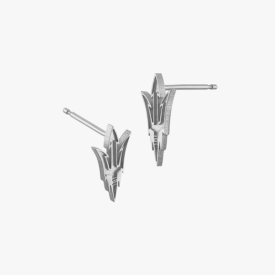 ASU Pitchfork Stud Earrings