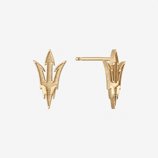 ASU Pitchfork Stud Earrings