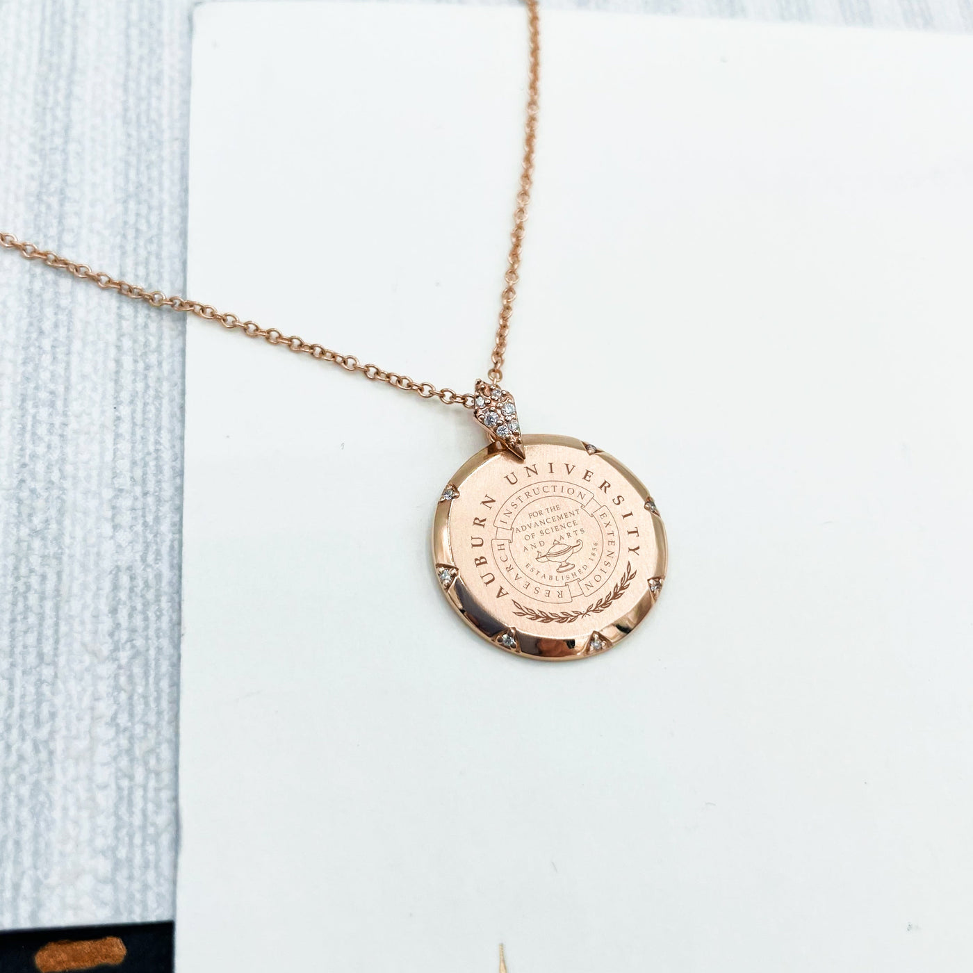 Auburn 7-Point Diamond Pendant