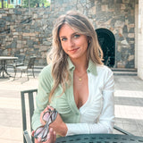 Clemson Sunburst Necklace shown on figure in gold on Link Chain