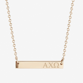 Alpha Chi Omega Horizontal Bar Necklace