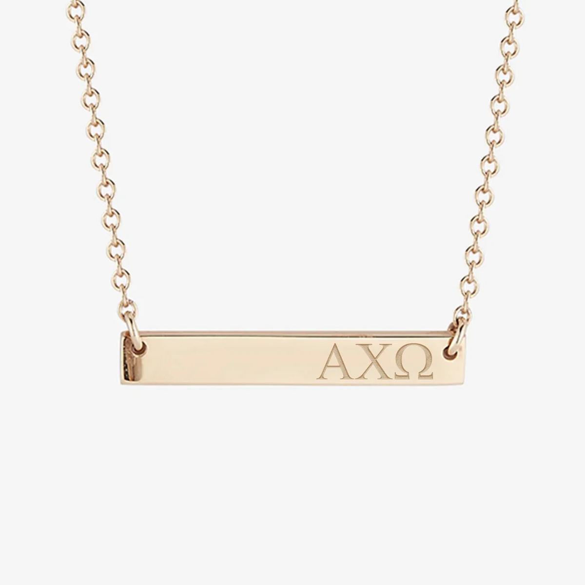 Alpha Chi Omega Horizontal Bar Necklace