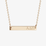 Alpha Delta Pi Horizontal Bar Necklace