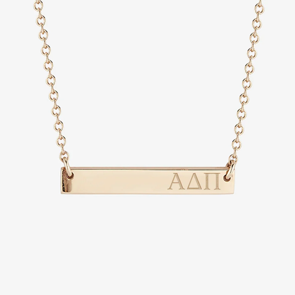 Alpha Delta Pi Horizontal Bar Necklace