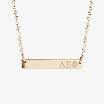 Alpha Epsilon Phi Horizontal Bar Necklace