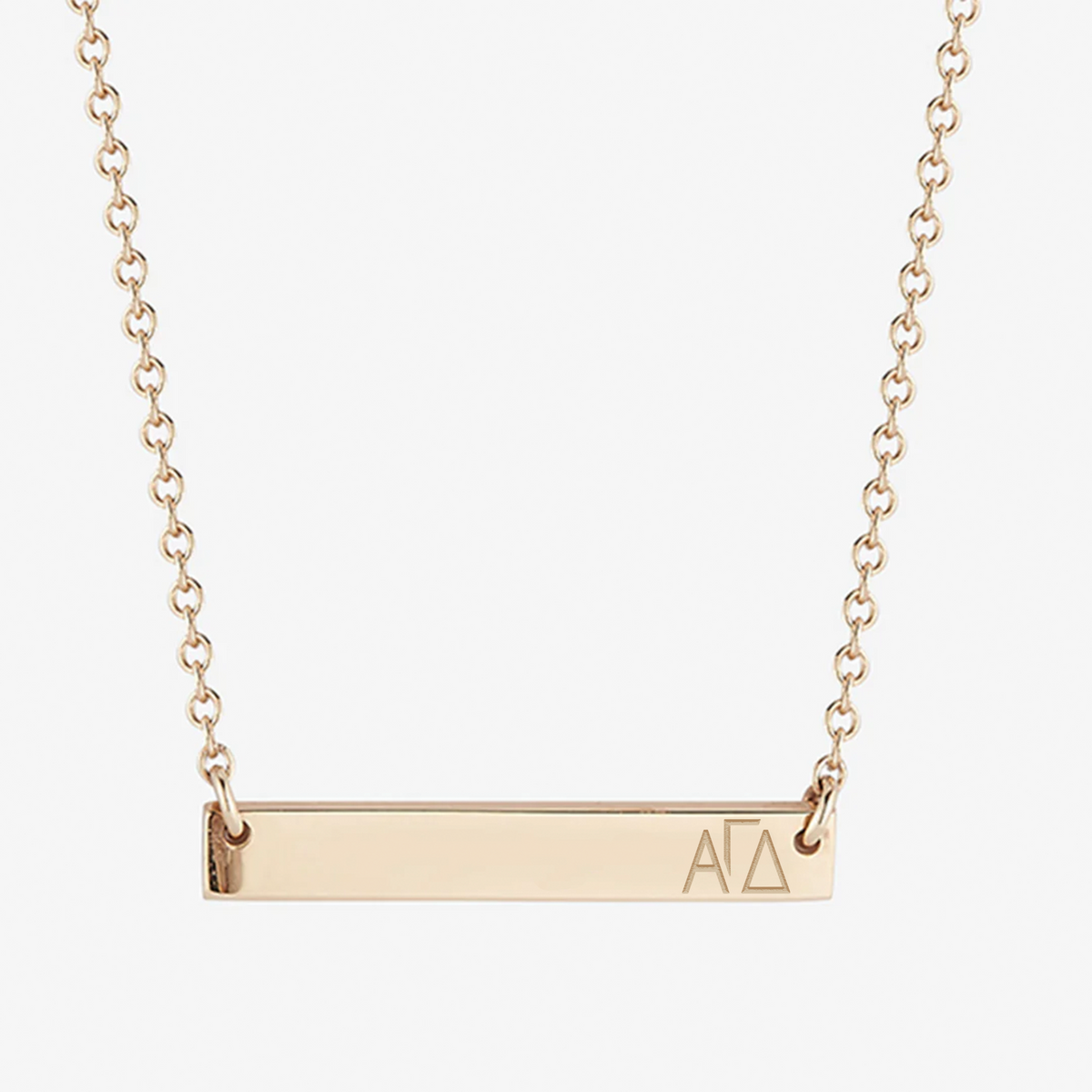 Alpha Gamma Delta Horizontal Bar Necklace