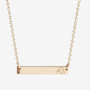 Alpha Gamma Delta Horizontal Bar Necklace