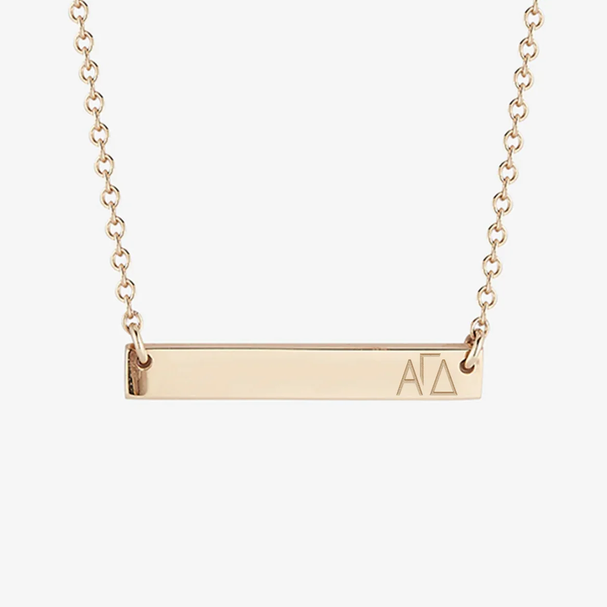 Alpha Gamma Delta Horizontal Bar Necklace