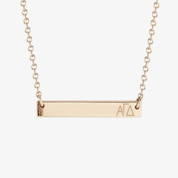 Alpha Gamma Delta Horizontal Bar Necklace