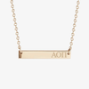Alpha Omicron Pi Horizontal Bar Necklace