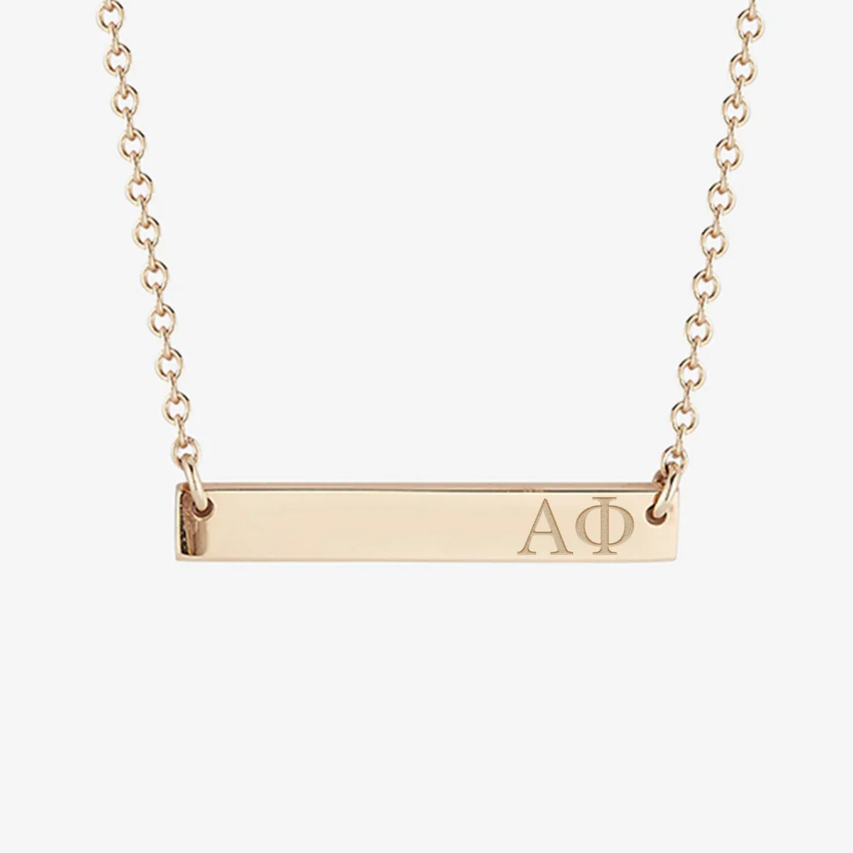 Alpha Phi Horizontal Bar Necklace